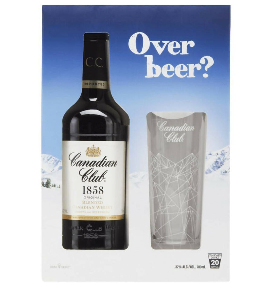 Bottlemart Noblepark Gift Pack Canadian Club Highball Glass 37% 700ML Whisky