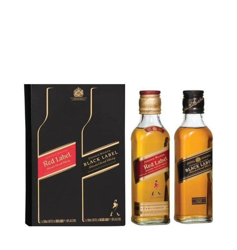 Bottlemart Noblepark Gift Pack Johnnie Walker Black and Red Label Discontinued GiftPack: A Collector's Dream