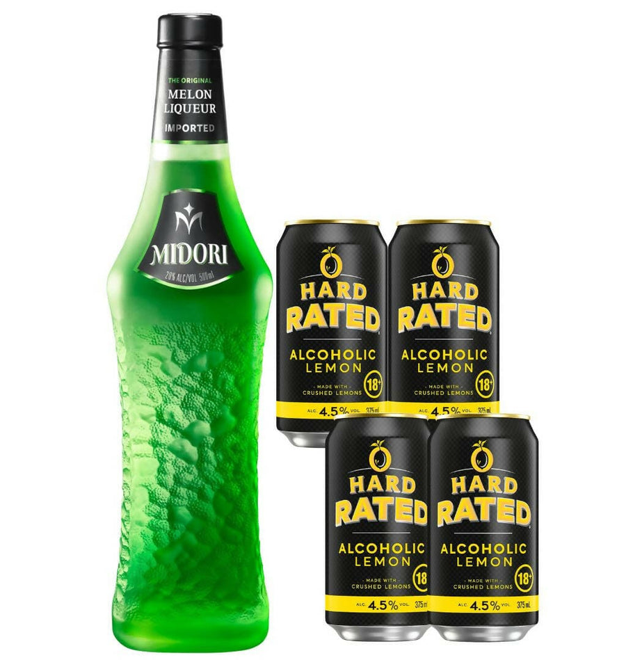 Bottlemart Noblepark Liqueur Midori & HardRated Bundle