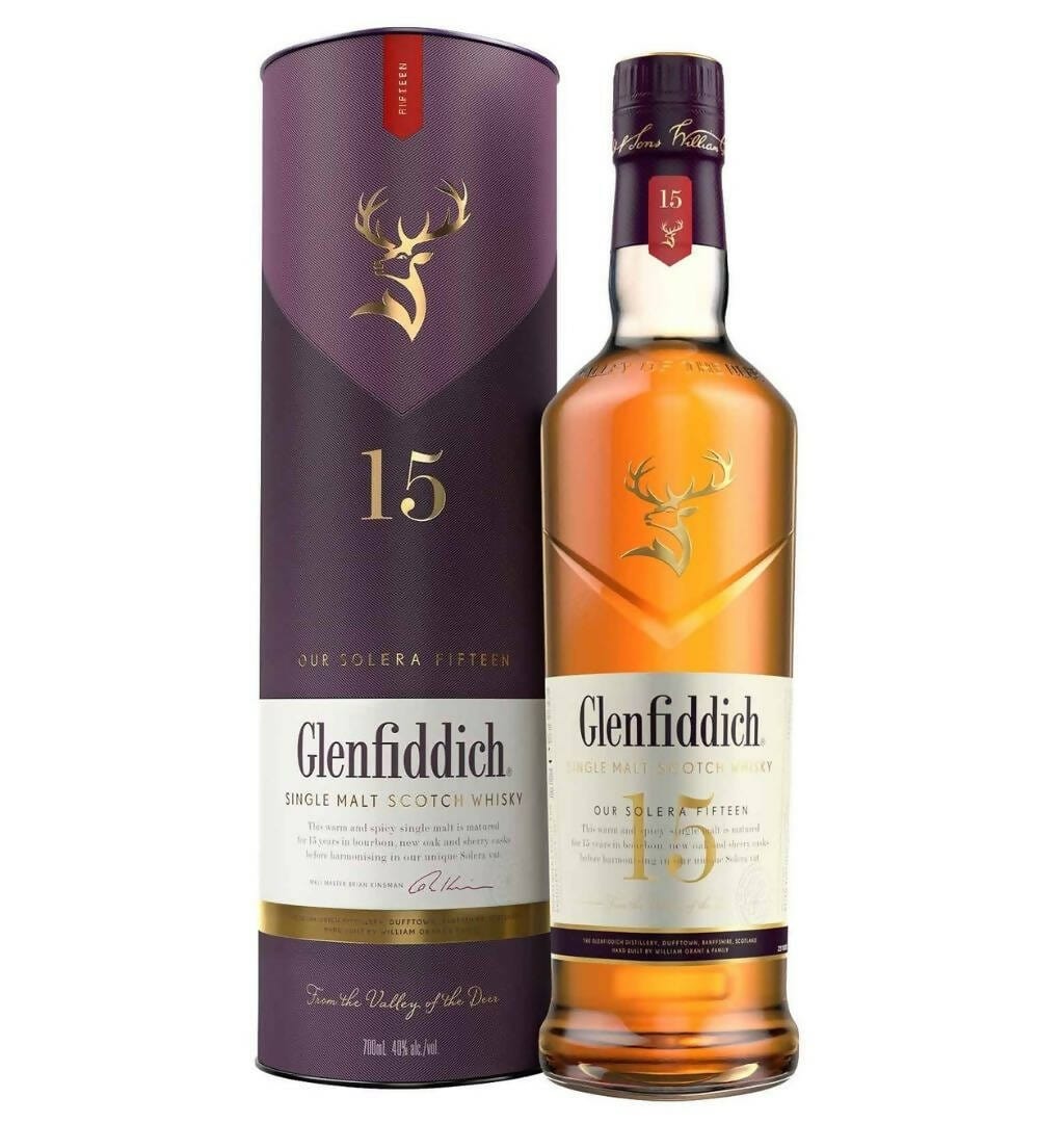 Bottlemart Noblepark Single Malt Scotch Whisky Glenfiddich 15 Year Old Solera 700mL